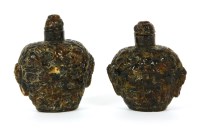 Lot 208 - Two Chinese tortoiseshell snuff bottles