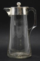 Lot 231 - A silver mounted claret jug