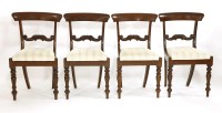 Lot 589 - A set of four George IV mahogany dining chairs