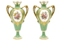 Lot 239A - A pair of Crown Derby vases