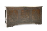 Lot 683 - A large 17th century and later oak coffer