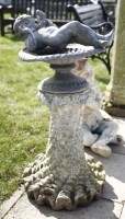 Lot 1126 - A lead fountain with putty surmount