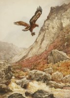 Lot 108 - Andrew Scott Rankin (b.1968)
GOLDEN EAGLE ALIGHTING WITH GROUSE
Signed l.l.