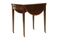 Lot 584A - A George III oval mahogany Pembroke table