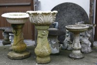 Lot 1136 - A quantity of composition stone garden items