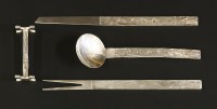 Lot 527 - A modern silver cutlery set
