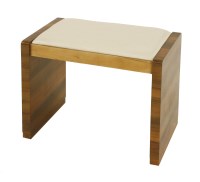 Lot 160 - An Art Deco walnut stool