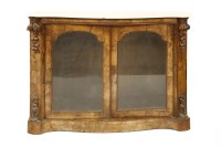 Lot 602 - A Victorian walnut side cabinet