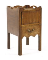 Lot 615 - A George III and later mahogany tray top wash stand