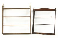 Lot 640 - A mahogany three tier open wall shelf