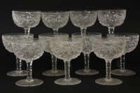 Lot 364 - A set of eleven Victorian cut glass glasses