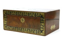 Lot 249 - A Victorian brass inlaid mahogany writing slope