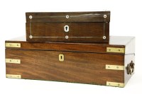 Lot 259 - A Victorian mother of pearl inlaid rosewood writing slope