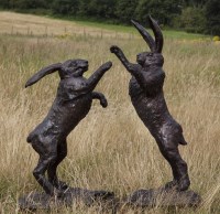 Lot 38 - John Cox (b.1941)
BOXING HARES
Bronze
83cm wide
40cm deep
94cm high

*Artist's Resale Right may apply to this lot.