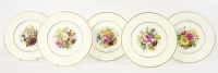 Lot 242 - Five hand painted Royal Cauldon porcelain plates