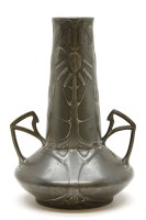 Lot 320 - A Dutch pewter vase