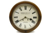 Lot 414 - A mahogany wall clock