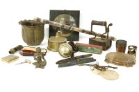 Lot 164 - A box of miscellaneous items to include a small flat iron