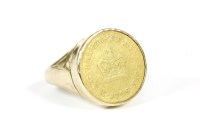 Lot 15 - A coin dated 1798 rub set to a gold ring mount