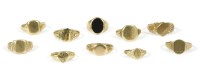 Lot 56 - Seven assorted gentleman's 9ct gold signet rings
