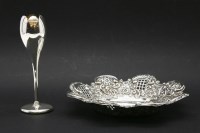 Lot 190 - A late Victorian pierced and embossed silver basket