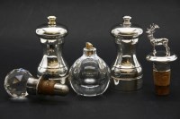 Lot 128 - A pair of 20th century silver salt and pepper mills