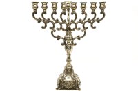 Lot 202 - A 20th century Continental sterling silver menorah