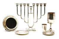 Lot 189 - Two Continental white metal Kiddush cups