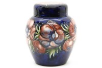 Lot 379 - A Moorcroft Anemone pattern ginger jar and cover