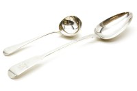 Lot 139 - A Georgian silver fiddle pattern basting spoon