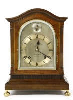 Lot 252 - A George Potts of Pall Mall inlaid mahogany bracket clock