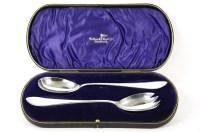 Lot 181 - Silver salad servers