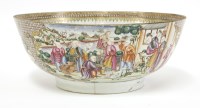 Lot 1085 - A Chinese Canton enamelled punch bowl