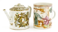 Lot 1498 - A Chinese Canton enamelled mug