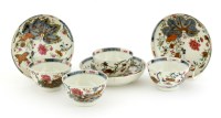 Lot 1094 - A set of three Chinese tea bowls and saucers