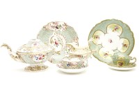 Lot 344 - A Staffordshire pottery part tea service