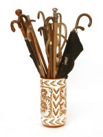 Lot 397 - A 20th century pottery umbrella stand