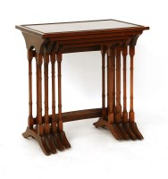 Lot 681 - A nest of four mahogany coffee tables