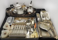 Lot 269 - Silver plated items: two oval trays