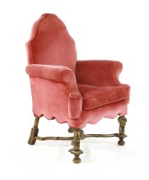 Lot 579 - An early 18th century style armchair