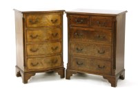 Lot 530 - Two Georgian style small chest of drawers each of four drawers and on bracket feet