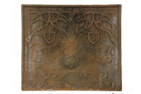 Lot 598 - A probably 18th century cast iron fireback