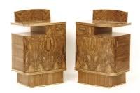 Lot 504 - A pair of Art Deco bedside cabinets