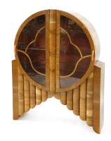 Lot 157 - An Art Deco walnut display cabinet