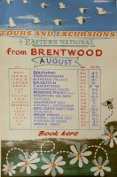 Lot 569 - Eastern National Coach Service Travel Posters
ENJOY THE RICHES OF BRITAIN;
SEND YOUR PARCELS BY BUS;
and six further booking posters (18)