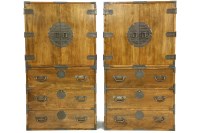 Lot 490A - A pair of Chinese wardrobes