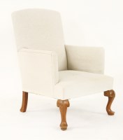 Lot 535 - A mahogany upholstered armchair