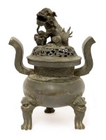 Lot 1235 - A Chinese bronze incense burner