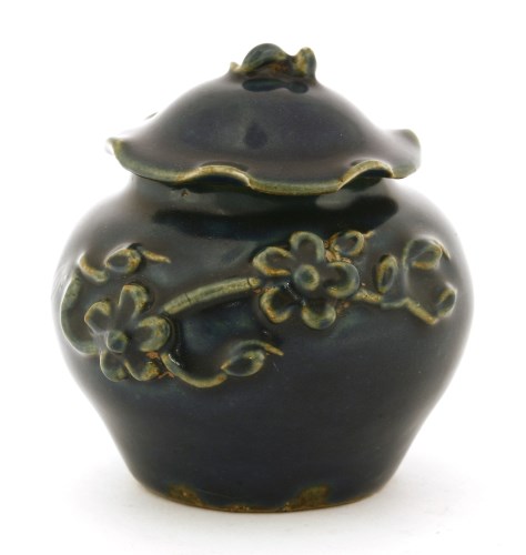 Lot 1046 - A Chinese blue jar and cover