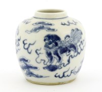 Lot 1487 - A Chinese blue and white jar